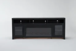 Oxford 84" Fireplace Tv Stand 14 Oxford 84" Fireplace Tv Stand -Living Room Furniture Shop 310196 brown wood media console front 04