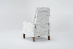 Sena Power Pushback Recliner With USB -Living Room Furniture Shop 310504 blue polyester recliner side 20