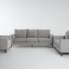 Canela II Dove 3 Piece Sofa, Loveseat & Chair Set