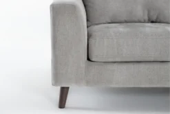 Canela II Dove Loveseat -Living Room Furniture Shop 311803 grey fabric loveseat detail 46