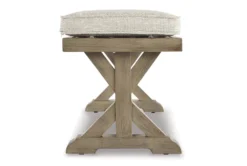 Beachside Outdoor Bench With Cushion -Living Room Furniture Shop 311883 brown multi media dining bench side 14