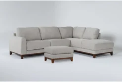 Amherst Cobblestone 2 Piece Sectional W/Right Arm Facing Chaise & Ottoman