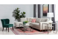Amherst Cobblestone 2 Piece Sectional W/Left Arm Facing Chaise & Ottoman 12 Amherst Cobblestone 2 Piece Sectional W/Left Arm Facing Chaise & Ottoman -Living Room Furniture Shop 312090 grey fabric living room set room 86