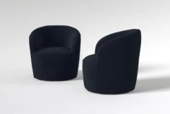 Bijoux "33" Velvet 2 Swivel Chairs -Living Room Furniture Shop 312602 blue fabric sectional side 20