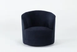 Bijoux "33" Velvet Swivel Chair -Living Room Furniture Shop 312603 blue fabric swivel front 02