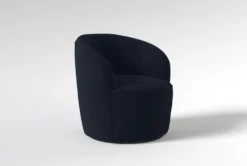 Bijoux "33" Velvet Swivel Chair -Living Room Furniture Shop 312603 blue fabric swivel side 18