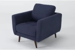 Ginger Denim Chair -Living Room Furniture Shop 312984 blue fabric chair detail 44