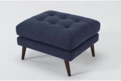 Ginger Denim Ottoman -Living Room Furniture Shop 312991 blue fabric ottoman side 19