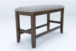 Hyland II 40" Counter Bench -Living Room Furniture Shop 312992 grey wood counter height bench detail 44