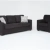 Shea Charcoal Sofa & Chair Set