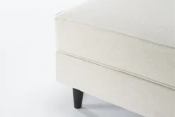 Calais Vanilla Ottoman -Living Room Furniture Shop 313085 white fabric ottoman detail 44