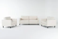 Calais Vanilla 3 Piece Sofa & 2 Chairs Set