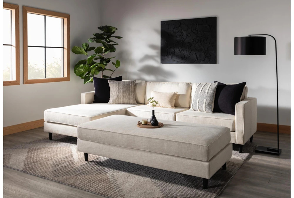 Calais Vanilla 112" 2 Piece Sectional With Left Arm Facing Chaise & Cocktail Ottoman 7 Calais Vanilla 112" 2 Piece Sectional With Left Arm Facing Chaise & Cocktail Ottoman - Image 7