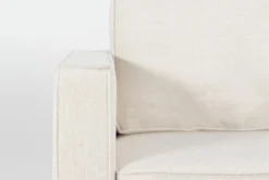 Calais Vanilla 112" 2 Piece Sectional With Right Arm Facing Chaise & Cocktail Ottoman -Living Room Furniture Shop 313097 white fabric sectional detail 48