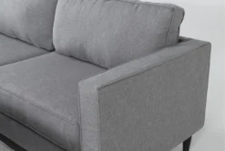 Calais Gravel 112" 2 Piece Sectional With Left Arm Facing Chaise & Cocktail Ottoman -Living Room Furniture Shop 313111 grey fabric sectional detail 46