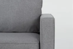 Calais Gravel 112" 2 Piece Sectional With Left Arm Facing Chaise & Cocktail Ottoman -Living Room Furniture Shop 313111 grey fabric sectional detail 47