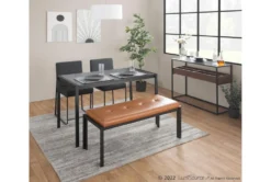 Fede Black Metal And Camel Faux Leather Bench 13 Fede Black Metal And Camel Faux Leather Bench -Living Room Furniture Shop 313725 brown faux leather bench room 86