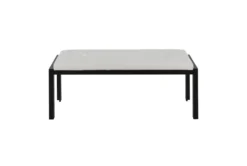Fede Black Metal And White Faux Leather Bench -Living Room Furniture Shop 313727 white faux leather bench front 02