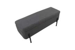 Ella Storage Bench In Black Steel And Charcoal Fabric 16 Ella Storage Bench In Black Steel And Charcoal Fabric -Living Room Furniture Shop 313736 grey polyester bench top 31