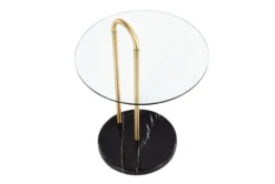 Kate Black Marble, Gold And Glass Side Table -Living Room Furniture Shop 313740 gold metal chairside table top 31