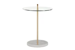 Kate White Marble, Gold And Glass Side Table -Living Room Furniture Shop 313742 gold metal chairside table back 82
