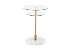 Gem White Marble And Glass Accent Table -Living Room Furniture Shop 313746 gold metal accent table back 82