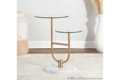 Gem White Marble And Glass Accent Table -Living Room Furniture Shop 313746 gold metal accent table room 85