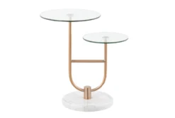 Gem White Marble And Glass Accent Table -Living Room Furniture Shop 313746 gold metal accent table side 14