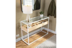 Tray White Console Table -Living Room Furniture Shop 313754 white metal sofa table room 86