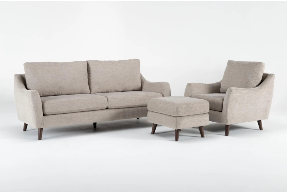 Dua II Dove Sofa, Chair & Ottoman Set 1 Dua II Dove Sofa, Chair & Ottoman Set