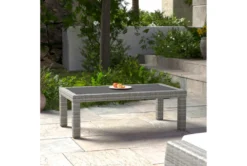 Carlyle Outdoor Wood Top Coffee Table -Living Room Furniture Shop 314090 grey metal coffee table room 85