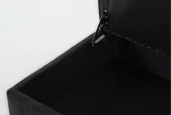 Colby Smoke Storage Cocktail Ottoman -Living Room Furniture Shop 314714 grey fabric cocktail ottoman detail 45