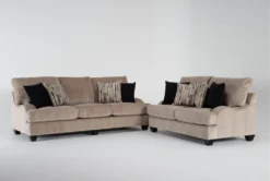 Sierra Foam IV Chenille 95" Sofa/Loveseat Set