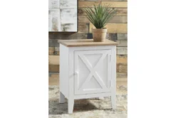 Selburg White/Brown Accent Cabinet -Living Room Furniture Shop 315324 room 85