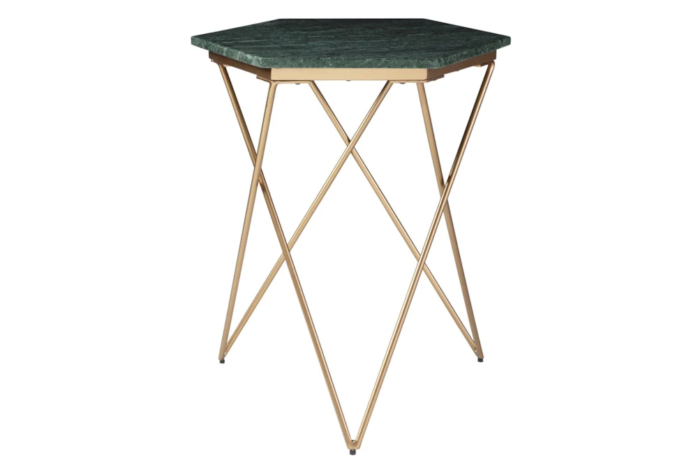 Embly Green/Gold Accent Table 2 Embly Green/Gold Accent Table - Image 2
