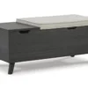 Wardlow Gray Storage Bench