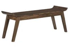 48" Brown Solid Wood Accent Bench