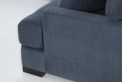 Santo Foam Chenille 145" 3 Piece Sectional With Left Arm Facing Sofa -Living Room Furniture Shop 315378 blue fabric living room set detail 45