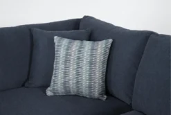 Santo Foam Chenille 145" 3 Piece Sectional With Left Arm Facing Sofa -Living Room Furniture Shop 315378 blue fabric living room set detail 47