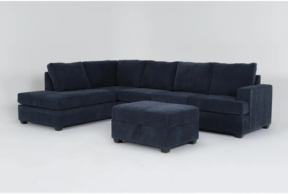 Bonaterra Midnight 127" 2 Piece Sectional With Left Arm Facing Corner Chaise & Storage Ottoman 1 Bonaterra Midnight 127" 2 Piece Sectional With Left Arm Facing Corner Chaise & Storage Ottoman