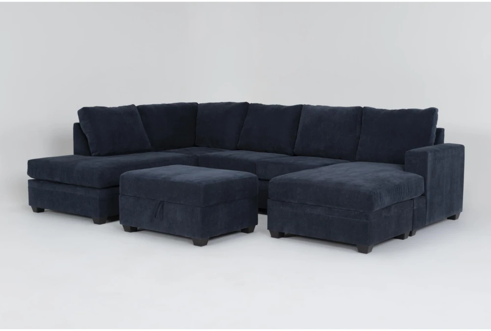 Bonaterra Midnight 127" 2 Piece Sectional With Right Arm Facing Sleeper Sofa Chaise, Left Arm Facing Corner Chaise & Storage Ottoman 1 Bonaterra Midnight 127" 2 Piece Sectional With Right Arm Facing Sleeper Sofa Chaise, Left Arm Facing Corner Chaise & Storage Ottoman