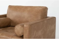 Lukas Caramel Faux Leather Chair -Living Room Furniture Shop 316011 brown polyurethane chair detail 44