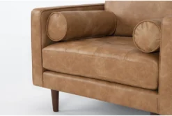 Lukas Caramel Faux Leather Chair -Living Room Furniture Shop 316011 brown polyurethane chair detail 45
