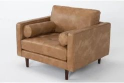 Lukas Caramel Faux Leather Chair -Living Room Furniture Shop 316011 brown polyurethane chair side 18