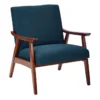 Davis Klein Azure Chair With Medium Espresso Frame
