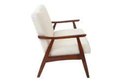 Davis Loveseat In Linen Fabric With Medium Espresso Frame K/D 5 Davis Loveseat In Linen Fabric With Medium Espresso Frame K/D -Living Room Furniture Shop 316065 white plywood accent chair detail 45
