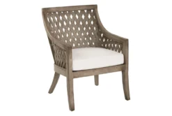 Breezy Lounge Chair With Cushion In Grey Wash Finish