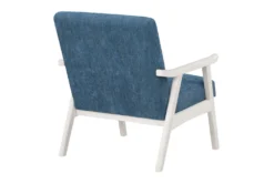 Tommy Navy Armchair With Antique White Finish Rame -Living Room Furniture Shop 316118 blue plywood accent chair detail 45