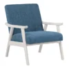 Tommy Navy Armchair With Antique White Finish Rame