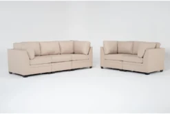 Solimar Flax 5 Piece Modular Sofa & Loveseat